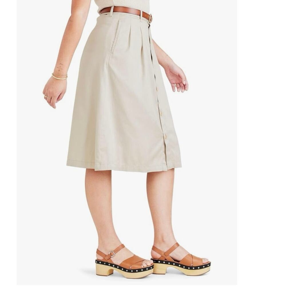 DOCKERS Women's Midi Skirt Sz 32 Coastal Sheik Academia Professional